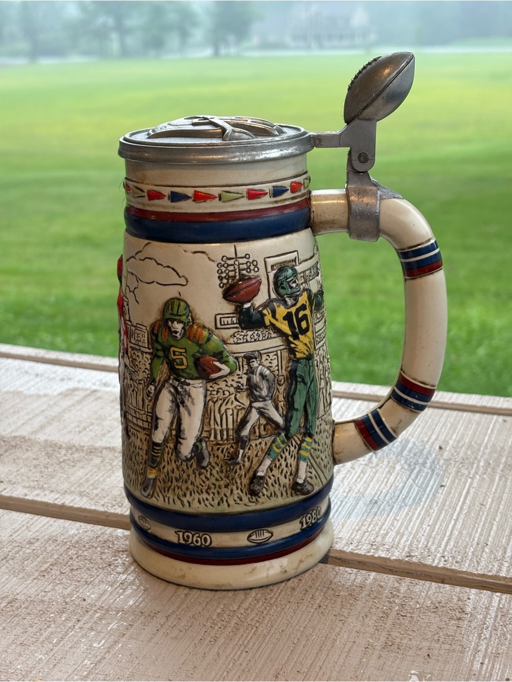 VTG 1983 Avon "Great American Football" Beer Stein, “Century of Football”